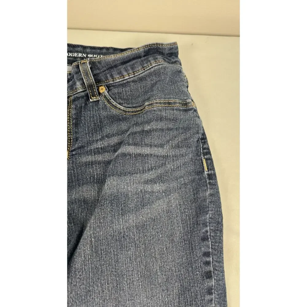 Signature Levi Strauss Bootcut Jeans Womens 32x34 Blue Wash Mid Rise Stretch